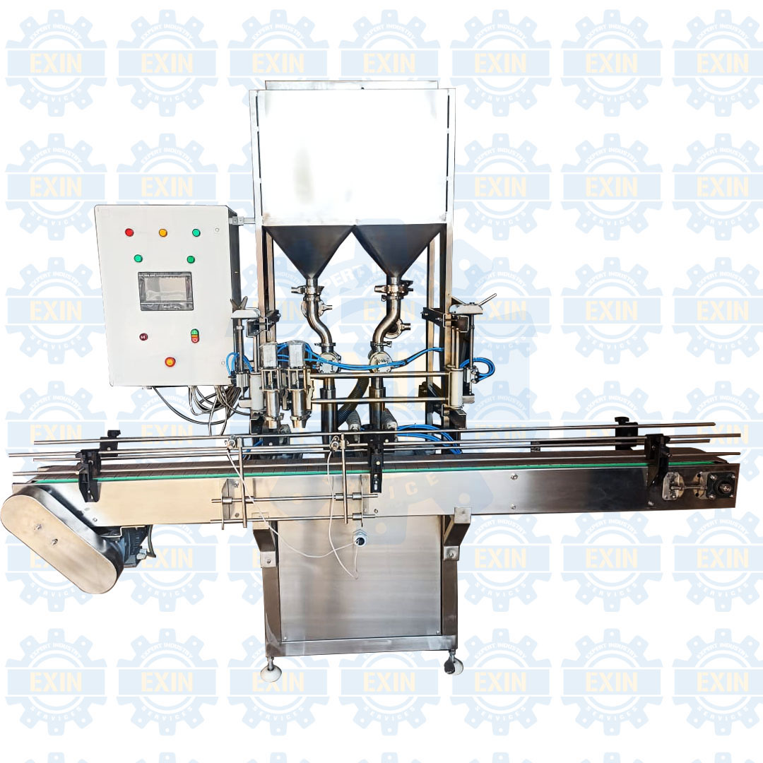 Semi-automatic filling machine, 2 nozzles 